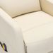 Fauteuil inclinable électrique de massage Blanc crème Faux cuir - Photo n°5
