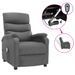 Fauteuil inclinable électrique de massage Gris clair Tissu 5 - Photo n°1