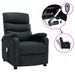 Fauteuil inclinable électrique de massage Gris foncé Tissu 3 - Photo n°1
