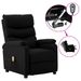 Fauteuil inclinable électrique de massage Noir Similicuir 4 - Photo n°1