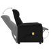 Fauteuil inclinable électrique de massage Noir Similicuir daim - Photo n°3