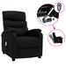 Fauteuil inclinable électrique de massage Noir Tissu 3 - Photo n°1