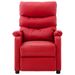 Fauteuil inclinable électrique de massage Rouge Similicuir 4 - Photo n°1