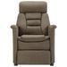 Fauteuil inclinable électrique de massage Taupe Similicuir daim - Photo n°1