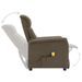 Fauteuil inclinable électrique de massage Taupe Similicuir daim - Photo n°3