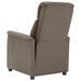 Fauteuil inclinable électrique de massage Taupe Similicuir daim - Photo n°4