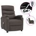 Fauteuil inclinable électrique de massage Taupe Tissu 2 - Photo n°1