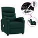 Fauteuil inclinable électrique de massage Vert foncé Tissu 3 - Photo n°1
