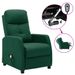 Fauteuil inclinable électrique de massage Vert foncé Tissu - Photo n°1