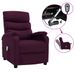 Fauteuil inclinable électrique de massage Violet Tissu 3 - Photo n°1