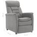 Fauteuil inclinable électrique Gris clair Similicuir daim - Photo n°9