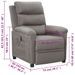 Fauteuil inclinable électrique Gris clair Tissu 4 - Photo n°12