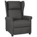 Fauteuil inclinable électrique Gris foncé Tissu - Photo n°1