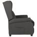 Fauteuil inclinable électrique Gris foncé Tissu - Photo n°4