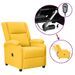 Fauteuil inclinable électrique Jaune Tissu 2 - Photo n°2