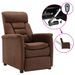 Fauteuil inclinable électrique Marron Similicuir daim 2 - Photo n°1