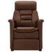 Fauteuil inclinable électrique Marron Similicuir daim 2 - Photo n°2