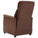 Fauteuil inclinable électrique massage Marron Similicuir daim - Photo n°4