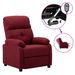 Fauteuil inclinable électrique Rouge bordeaux Tissu 5 - Photo n°1