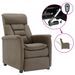 Fauteuil inclinable électrique Taupe Similicuir daim - Photo n°1