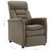 Fauteuil inclinable électrique Taupe Similicuir daim - Photo n°9