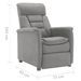 Fauteuil inclinable Gris clair Similicuir daim 2 - Photo n°9