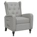 Fauteuil inclinable Gris clair Velours 2 - Photo n°1