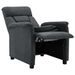 Fauteuil inclinable Gris foncé Similicuir daim 3 - Photo n°3