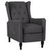 Fauteuil inclinable Gris foncé Tissu 19 - Photo n°1