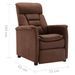 Fauteuil inclinable Marron Similicuir daim 3 - Photo n°9