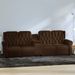 Fauteuil inclinable porte-gobelets 4 places Marron Similicuir 3 - Photo n°1