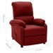 Fauteuil inclinable Rouge bordeaux Tissu 20 - Photo n°8