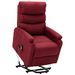 Fauteuil inclinable Rouge bordeaux Tissu 9 - Photo n°1