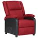 Fauteuil inclinable TV Rouge bordeaux Similicuir et tissu - Photo n°1