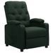 Fauteuil inclinable Vert foncé Tissu 5 - Photo n°1