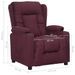 Fauteuil inclinable Violet Tissu 2 - Photo n°8