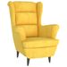 Fauteuil Jaune moutarde Velours - Photo n°1