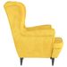 Fauteuil Jaune moutarde Velours - Photo n°3