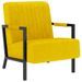 Fauteuil Jaune moutarde Velours Dustry - Photo n°1