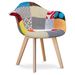Fauteuil Loka – Design patchwork et pieds en bois de chêne clair - Photo n°1