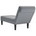 Fauteuil long avec coussin et accoudoir droit gris clair tissu - Photo n°6