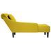 Fauteuil long avec coussin et accoudoir droit jaune velours - Photo n°5