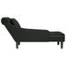 Fauteuil long avec coussin et accoudoir droit noir velours - Photo n°5