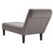 Fauteuil long avec coussin et accoudoir droit taupe tissu - Photo n°6