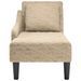 Fauteuil long et coussin/accoudoir droit gris clair simili cuir - Photo n°4