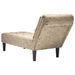 Fauteuil long et coussin/accoudoir droit gris clair simili cuir - Photo n°6