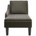 Fauteuil long et coussin/accoudoir droit vert armée similicuir - Photo n°4