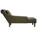 Fauteuil long et coussin/accoudoir droit vert armée similicuir - Photo n°5