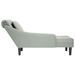 Fauteuil long et coussin et accoudoir droit gris clair velours - Photo n°5