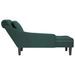 Fauteuil long et coussin et accoudoir droit vert foncé velours - Photo n°5